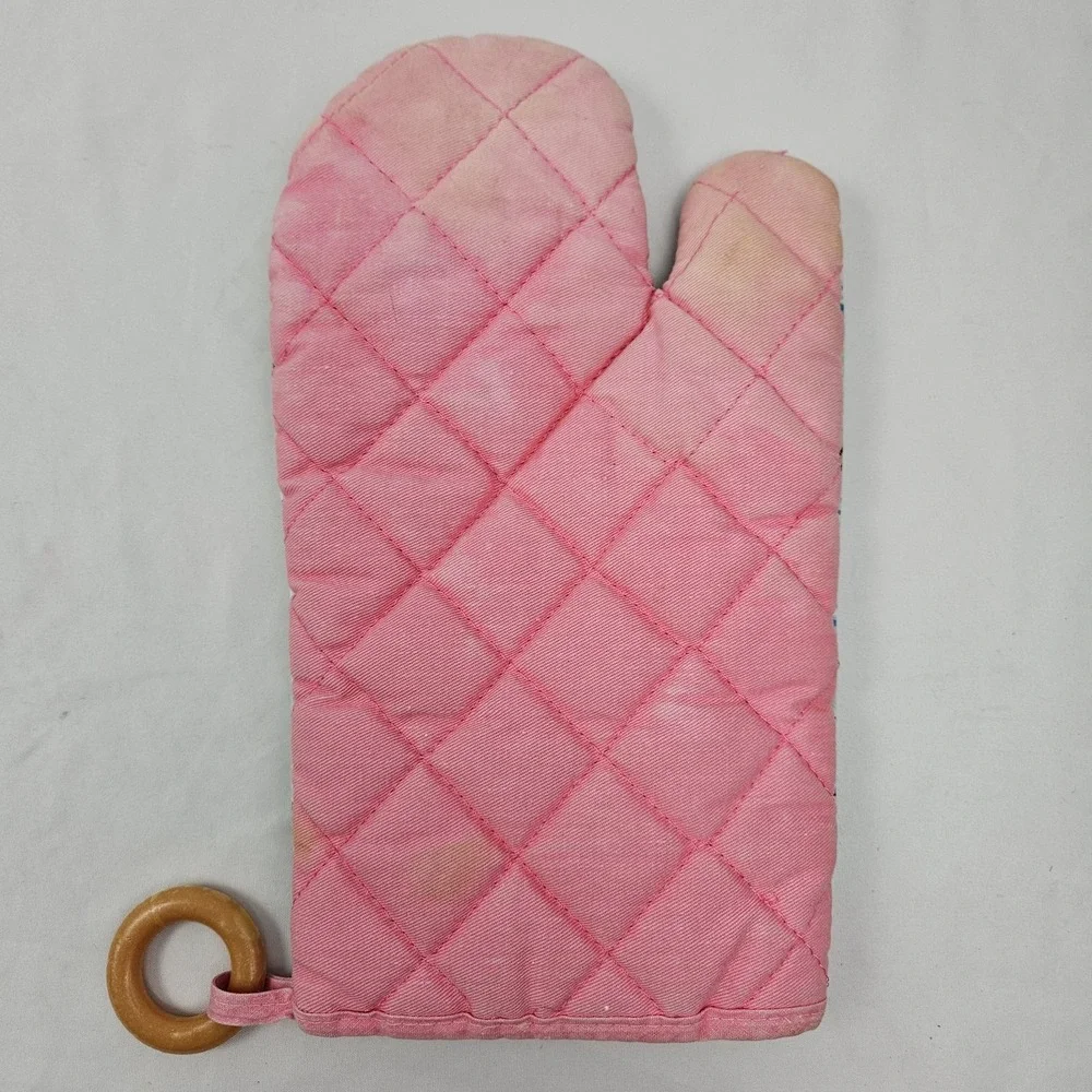 Vintage Florida Map Oven Mitt Unisex OS Pink Tropical Souvenir Kitsch Beach